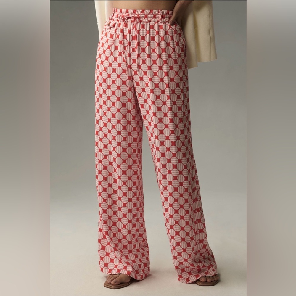 Maeve Straight-Leg Pull-On Silk Pants - Picture 2 of 10